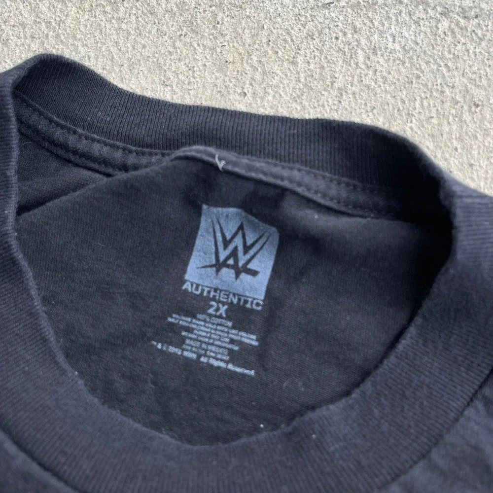 WWE Authentic Wear Mens 2X Black Graphic T‎ Shirt Too Bad Too Good